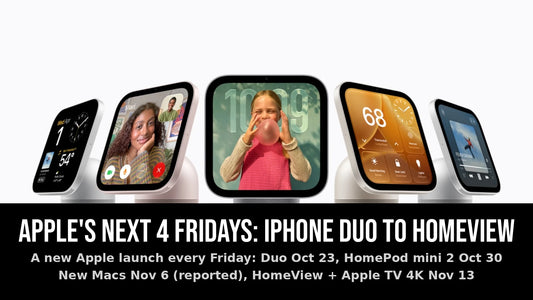 Five Apple HomeView smart displays in a row - Apple launches a new product every Friday for four weeks
